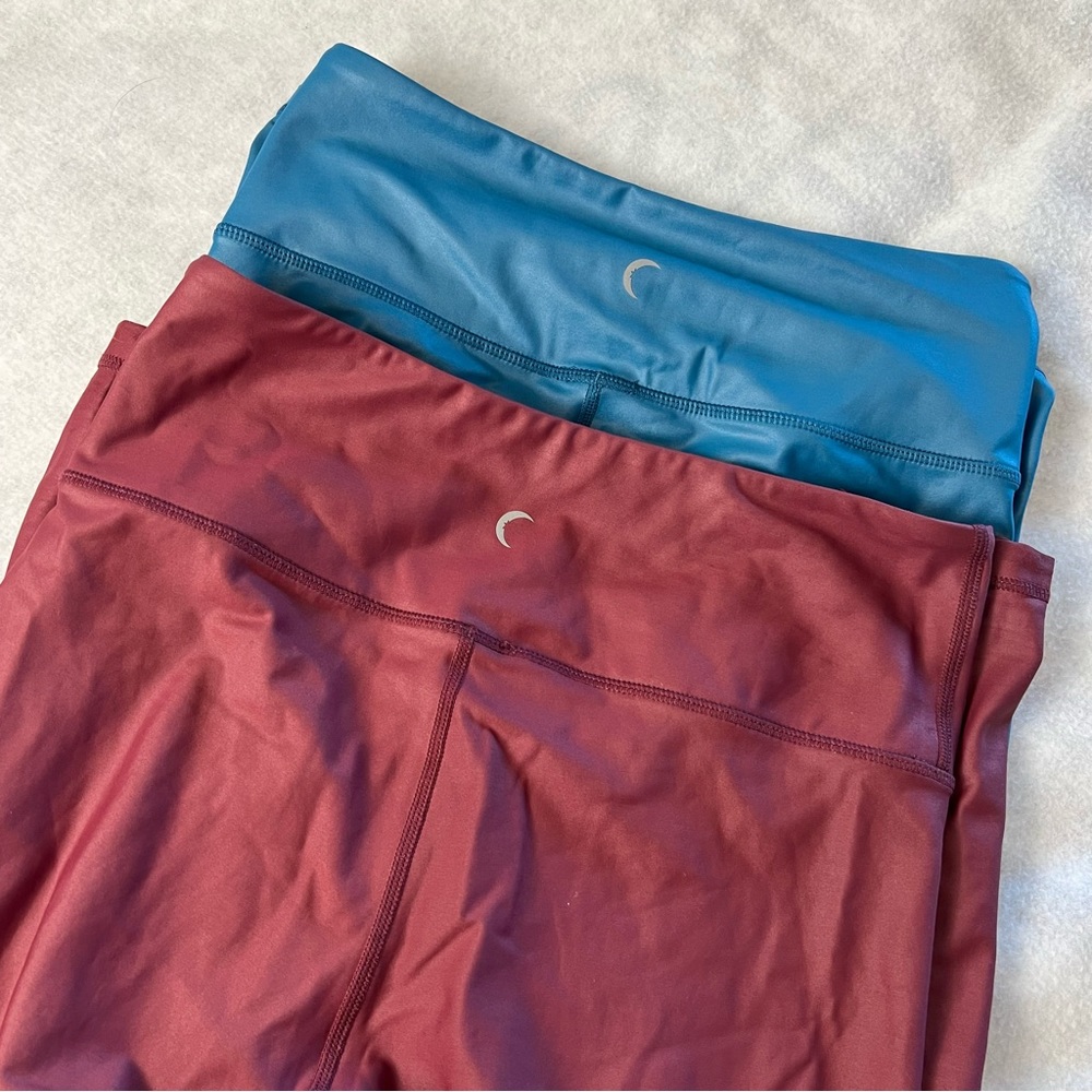 Bundle of Zyia Light N Tight Metallic Compression Leggings - Size 8/10